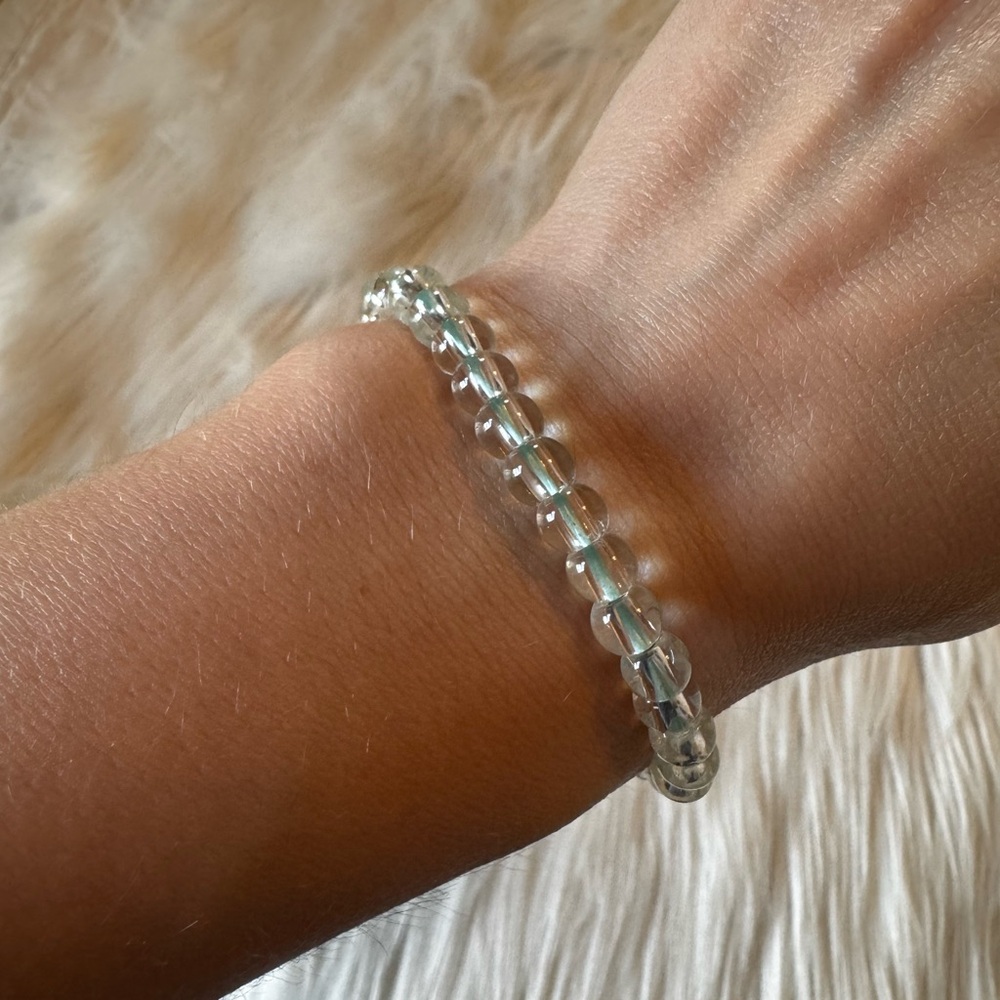 Elegant Clear Beaded Bracelet